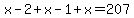 x-2%2Bx-1%2Bx=207
