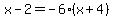 x-2=-6%28x%2B4%29