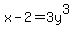 x-2=3y%5E3
