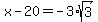 x-20+=+-3%2Asqrt%283%29