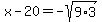 x-20+=+-sqrt%289%2A3%29