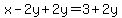 x-2y%2B2y=3%2B2y