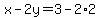 x-2y=3-2%2A2