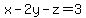 x-2y-z=3