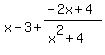 x-3%2B%28-2x%2B4%29%2F%28x%5E2%2B4%29