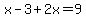 x-3%2B2x=9