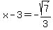 x-3=-sqrt%287%29%2F3