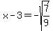 x-3=-sqrt%287%2F9%29