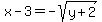 x-3=-sqrt%28y%2B2%29