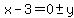 x-3=0+%2B-+y
