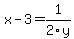 x-3=1%2F+2y+