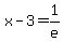 x-3=1%2Fe