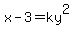 x-3=ky%5E2