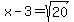 x-3=sqrt%2820%29