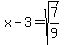 x-3=sqrt%287%2F9%29