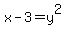 x-3=y%5E2