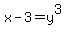 x-3=y%5E3