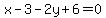 x-3-2y%2B6=0