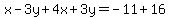 x-3y%2B4x%2B3y=-11%2B16