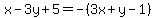 x-3y%2B5+=+-%283x%2By-1%29+