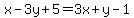 x-3y%2B5+=+3x%2By-1+