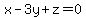 x-3y%2Bz=0
