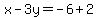 x-3y=-6%2B2