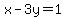 x-3y=1