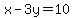 x-3y+=+10