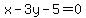 x-3y-5=0