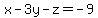 x-3y-z=-9