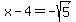 x-4=-sqrt%285%29