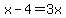 x-4=3x