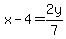 x-4+=+2y%2F7