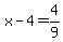 x-4+=+4%2F9