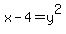 x-4+=+y%5E2