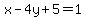 x-4y%2B5=1