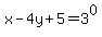 x-4y%2B5=3%5E0
