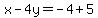 x-4y=-4%2B5