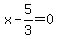 x-5%2F3+=+0