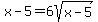 x-5=6sqrt%28x-5%29