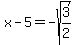 x-5+=+-sqrt%283%2F2%29