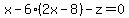 x-6%282x-8%29-z=0