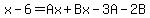 x-6=Ax%2BBx-3A-2B