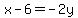 x-6+=+-2y