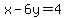 x-6y=4