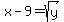 x-9+=+sqrt%28y%29