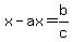 x-ax=b%2Fc