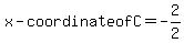 x-coordinate+of+C=-2%2F2