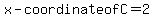 x-coordinate+of+C=2